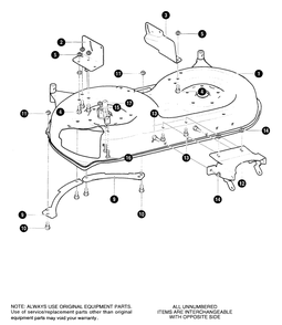 Part Location Diagram of 710143 Murray BRACKET, FRONT DECK
